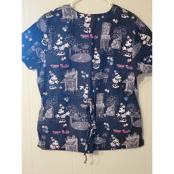 Mickey Minnie Mouse Scrub Top Size L - Picture 3 of 6